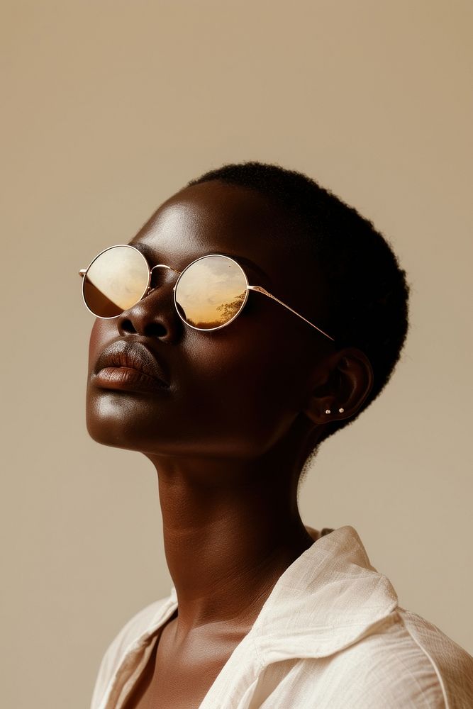 Stylist photography sunglasses portrait.