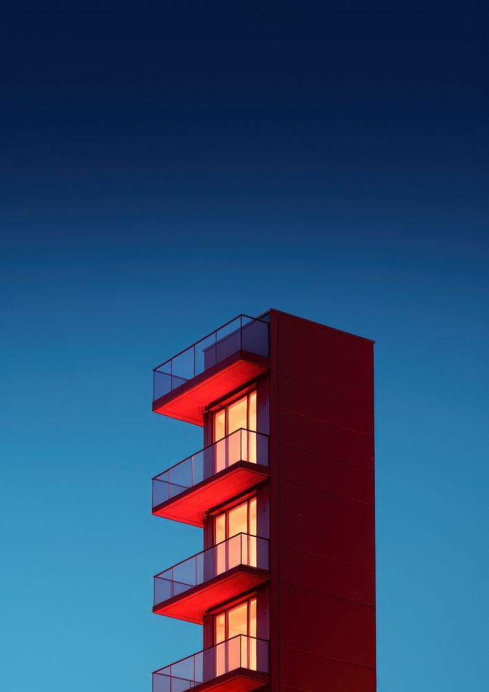 A red building sky architecture outdoors.