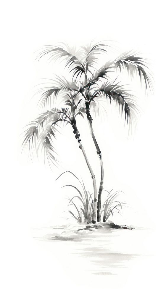 Drawing sketch plant tree.