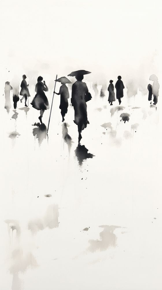 Silhouette outdoors painting walking.