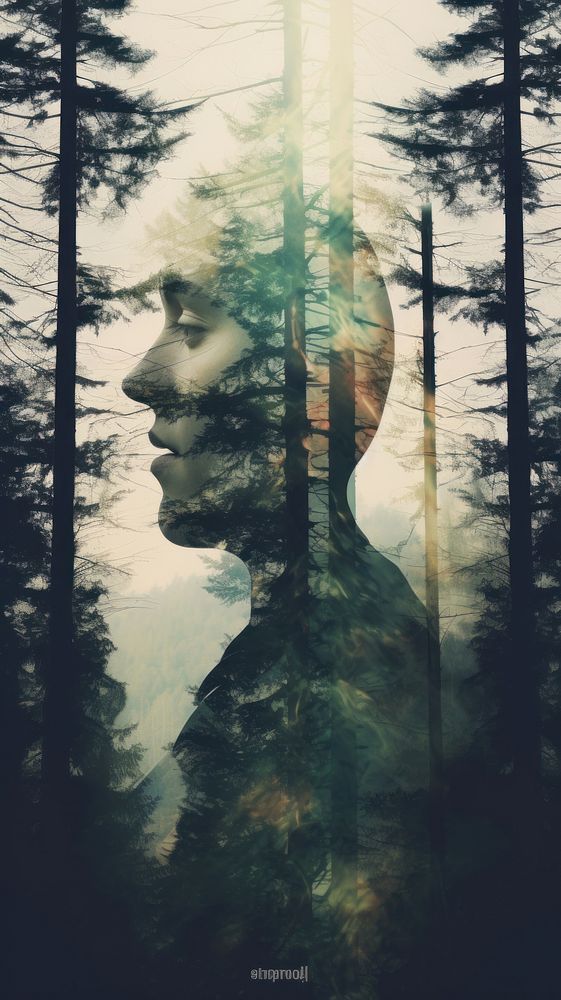 Photography of forest wallpaper silhouette portrait outdoors.