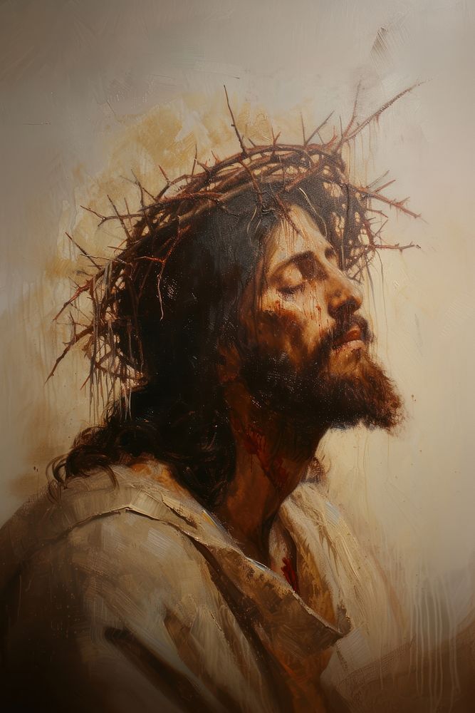 Jesus painting portrait adult.