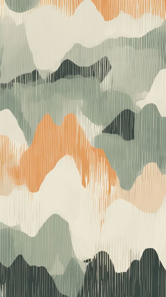 Stroke painting of mountain wallpaper pattern line art.