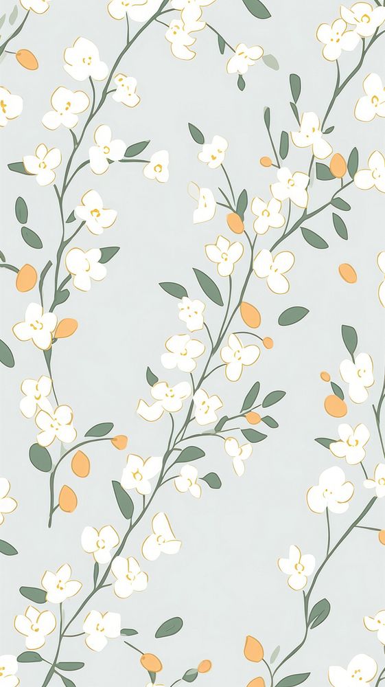 Stroke painting of jasmine wallpaper pattern line backgrounds.