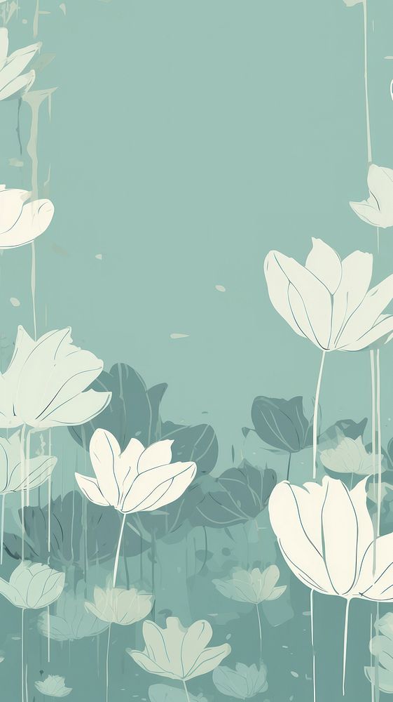 Stroke painting of lotus wallpaper pattern outdoors plant.