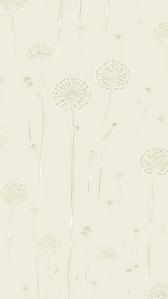 Stroke painting of dandelion wallpaper pattern flower plant.