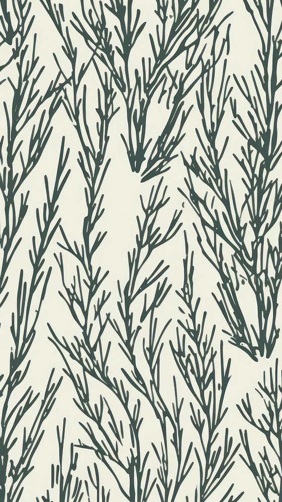 Stroke painting of rosemary wallpaper pattern drawing sketch.