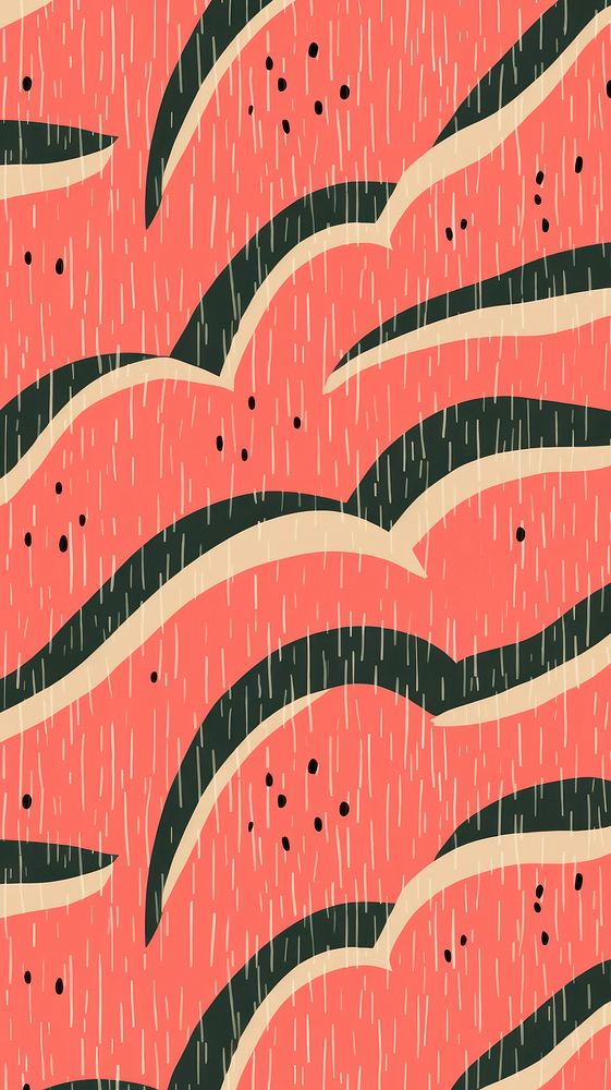 Stroke painting of watermelon wallpaper pattern line transportation.
