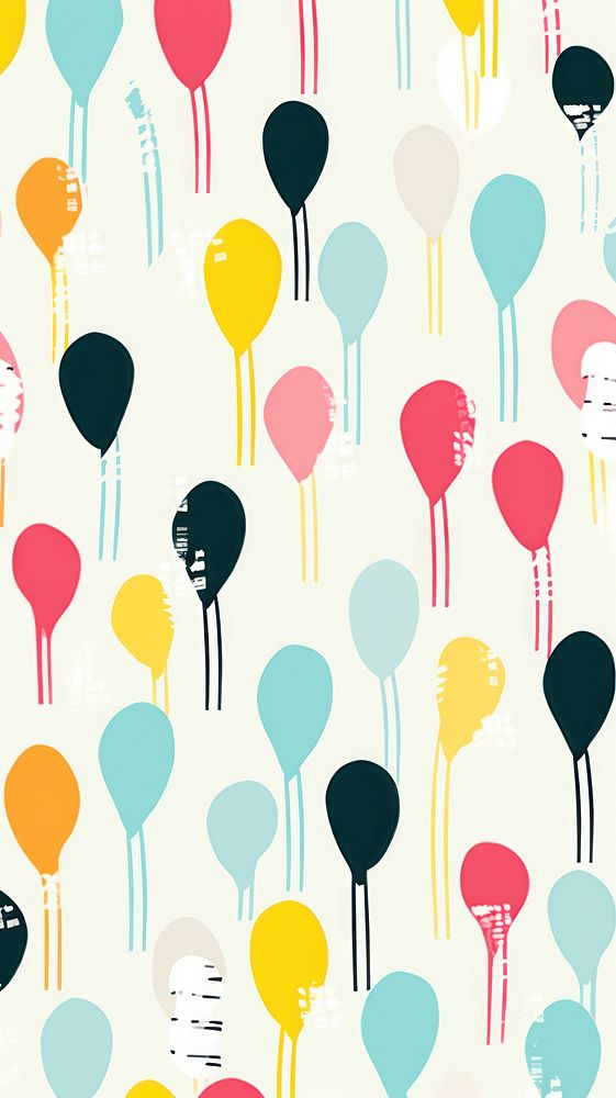Stroke painting of balloon wallpaper pattern line backgrounds.