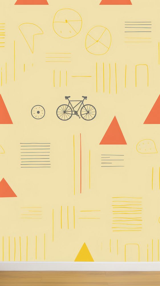 Ride bicycle wallpaper vehicle pattern line.