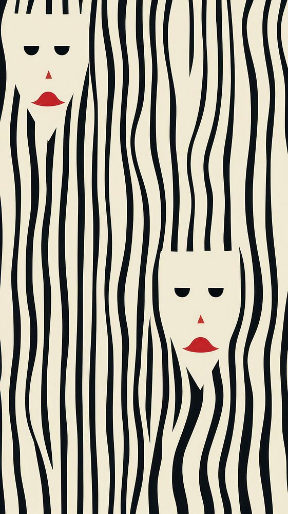 Woman wallpaper pattern zebra line.