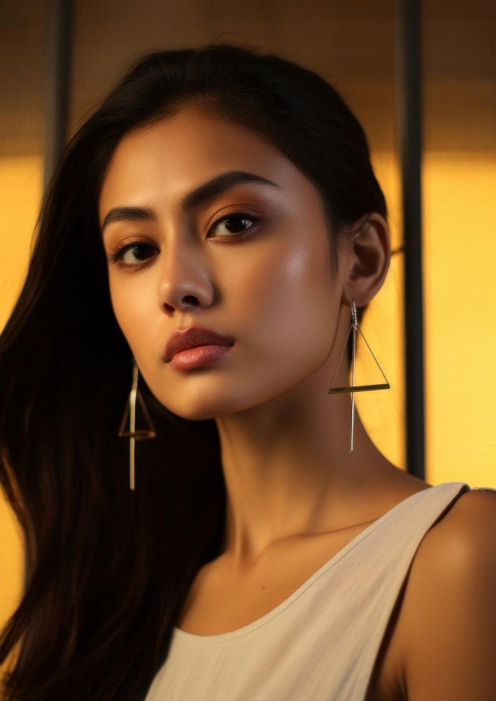 Filipino woman south east asian portrait earring adult.