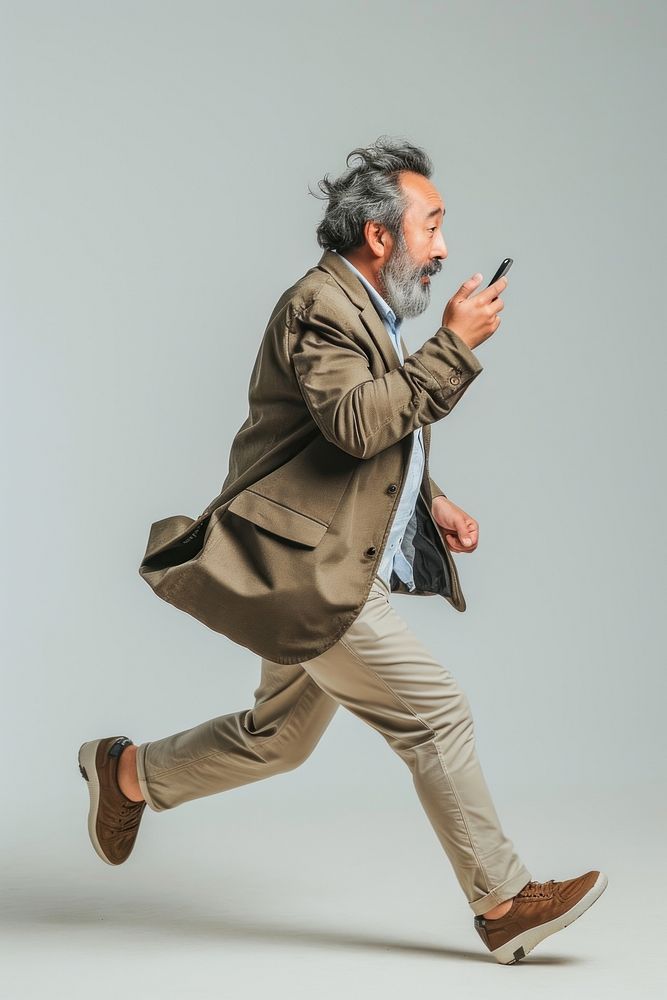 Japanese middle age man footwear portrait adult.
