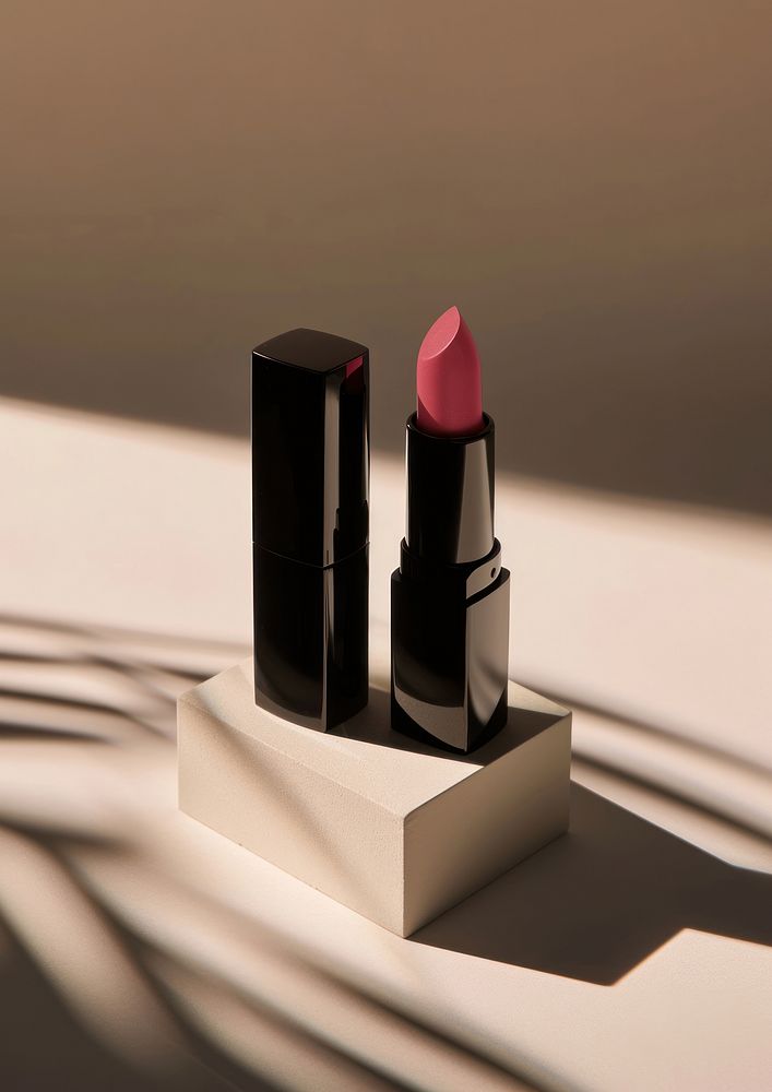 Lipstick cosmetics glamour black.