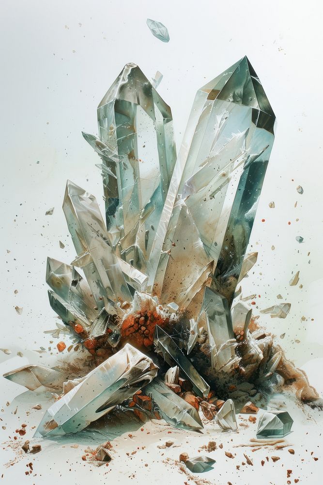 A broken crystal mineral quartz creativity.