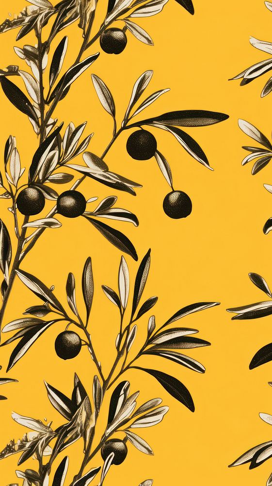 Olive branch wallpaper pattern plant.
