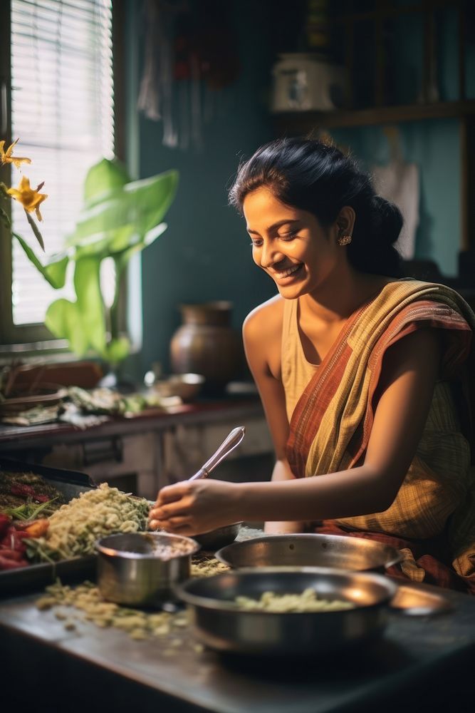 Aesthetic Photography Bangladesh women vlogging kitchen cooking adult.