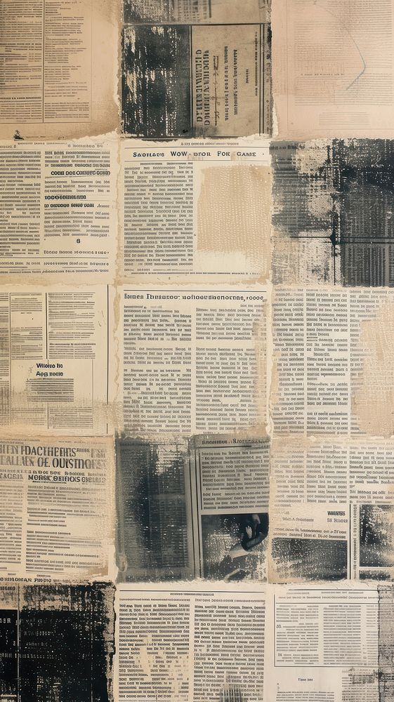 Newspaper text wall architecture.