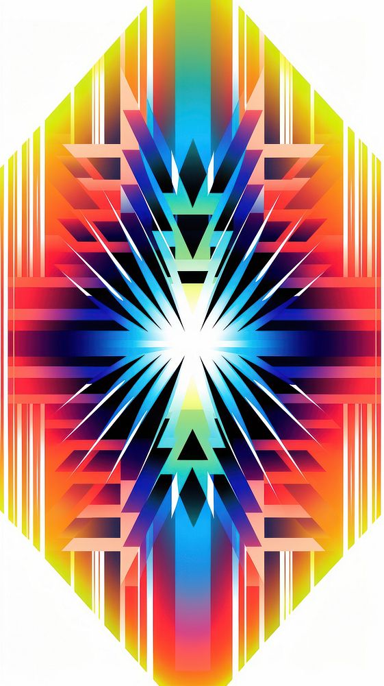 Geometic minimalistic symmetric psychedelic abstract graphics pattern.