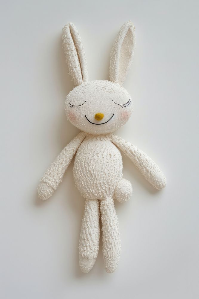 Bunny plush white toy.