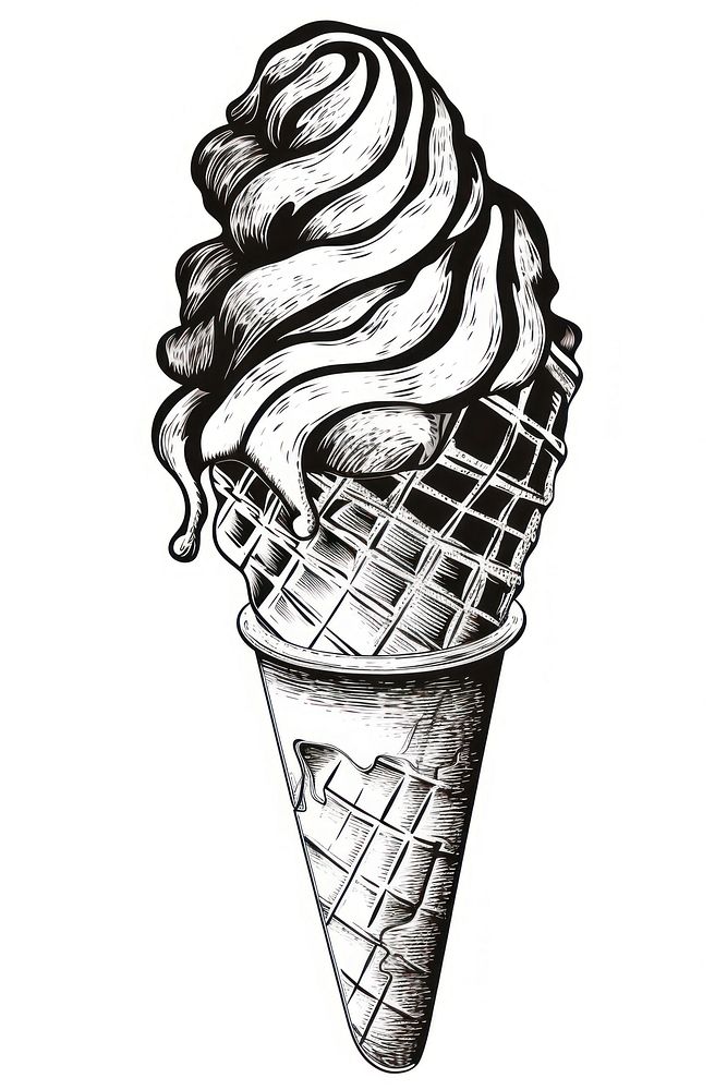 Ice cream dessert food white background.