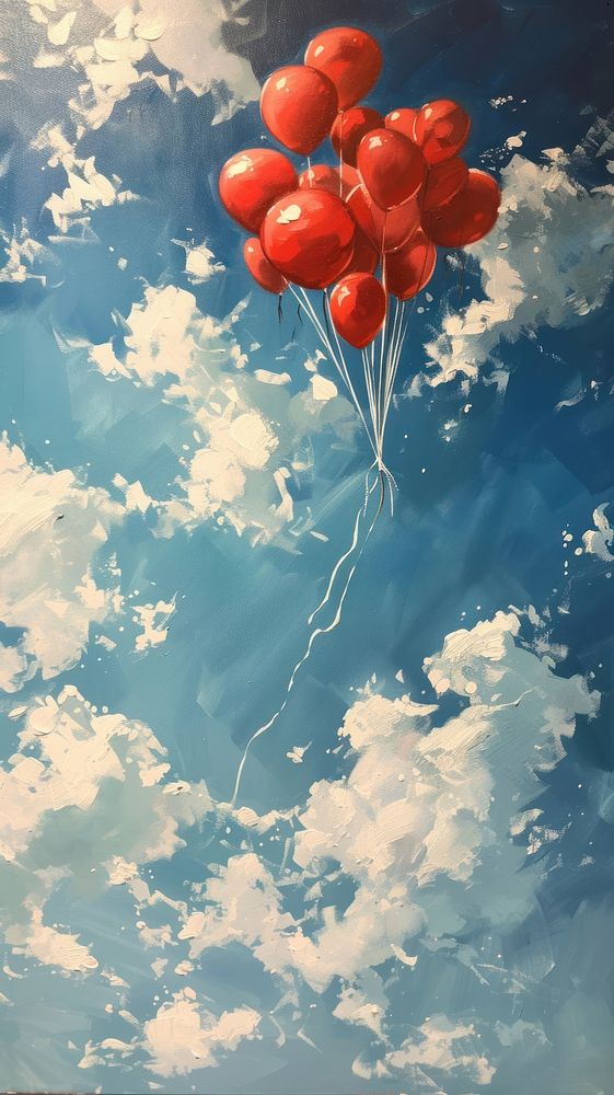 Balloon sky painting outdoors.