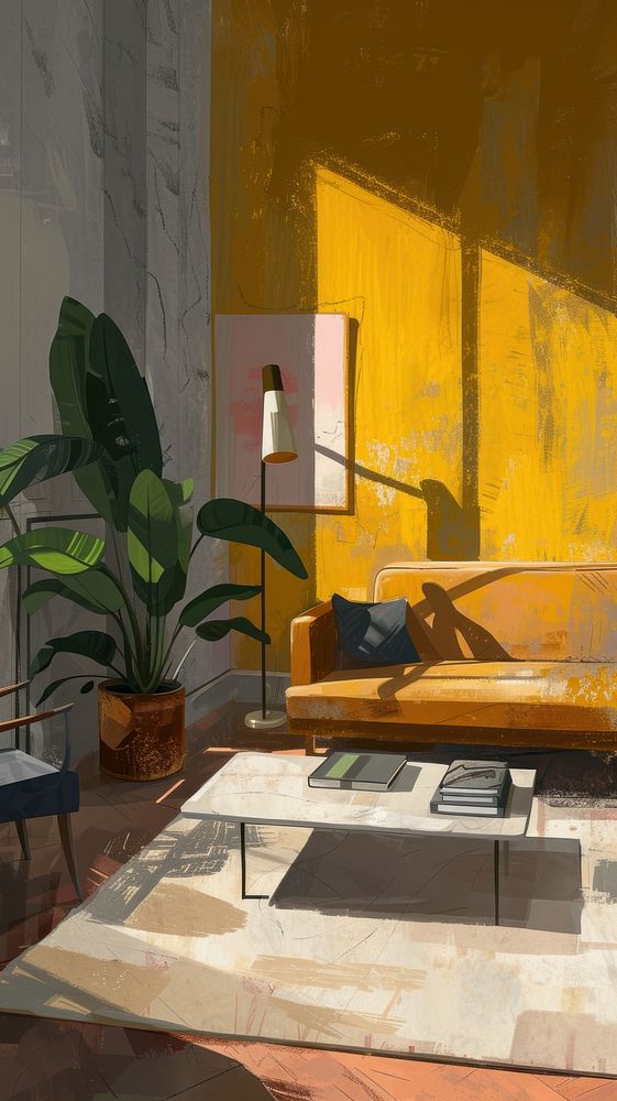 Painting room architecture furniture. | Free Photo Illustration - rawpixel