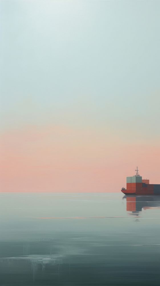Ocean ship outdoors horizon.