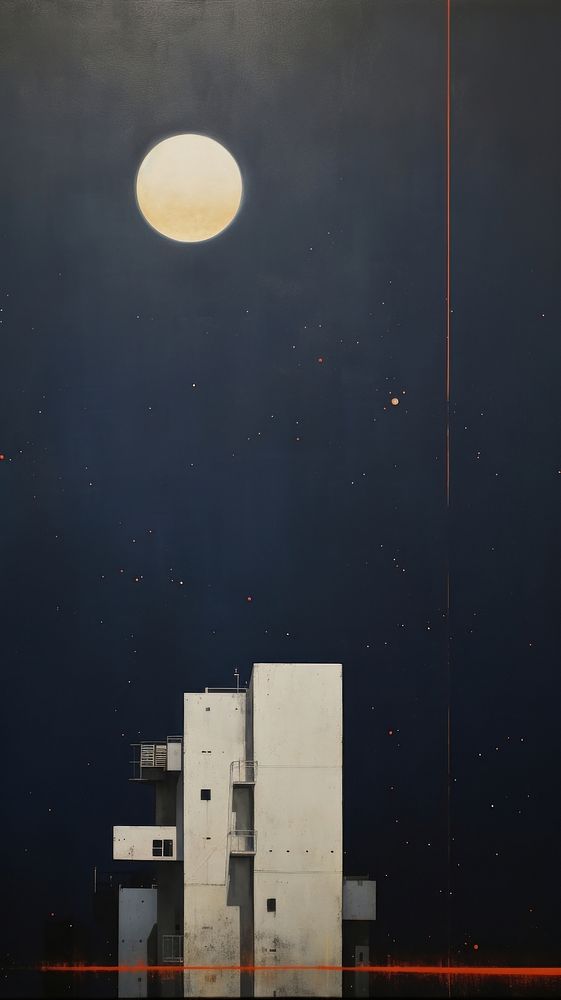 Night astronomy space moon.