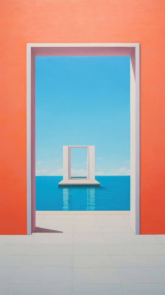 Painting door architecture tranquility.