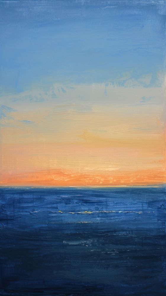 Painting sunset outdoors horizon.