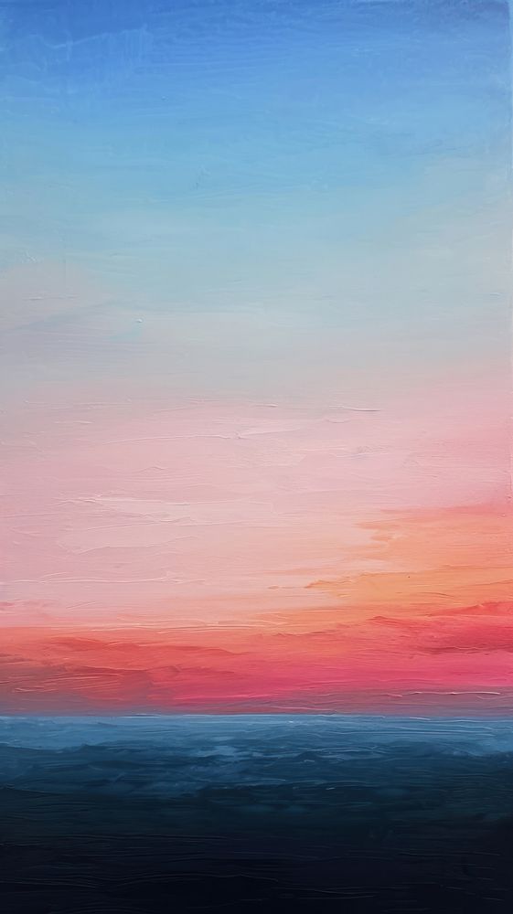 Sunset painting outdoors horizon.