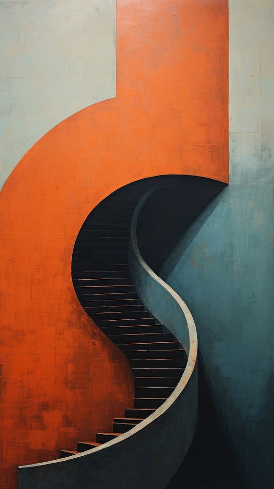 Staircase architecture painting stairs.
