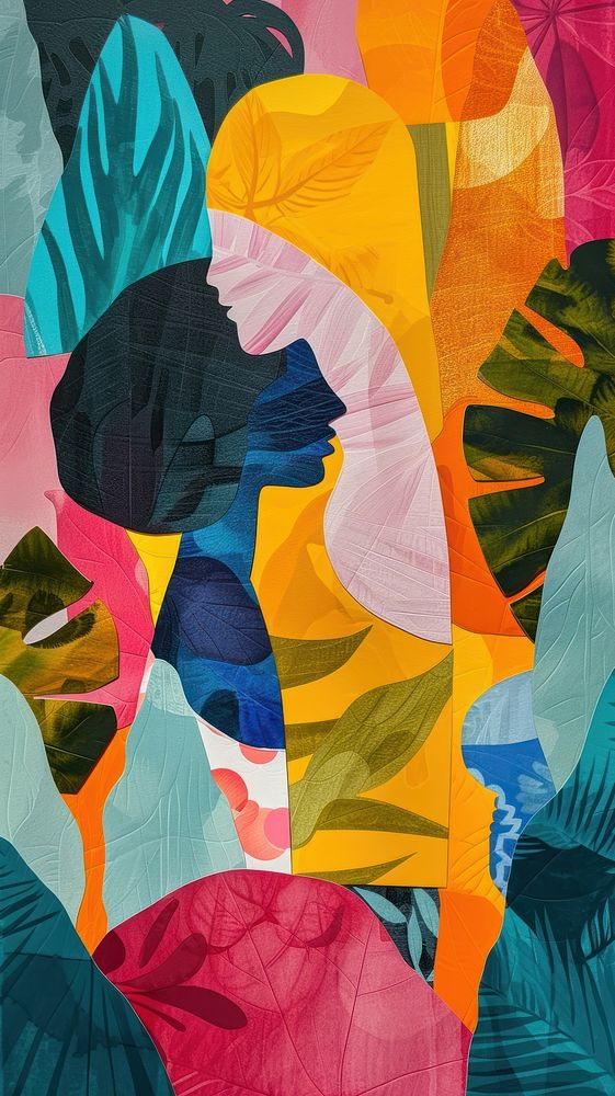Colorful cut paper collage abstract Free Photo Illustration rawpixel