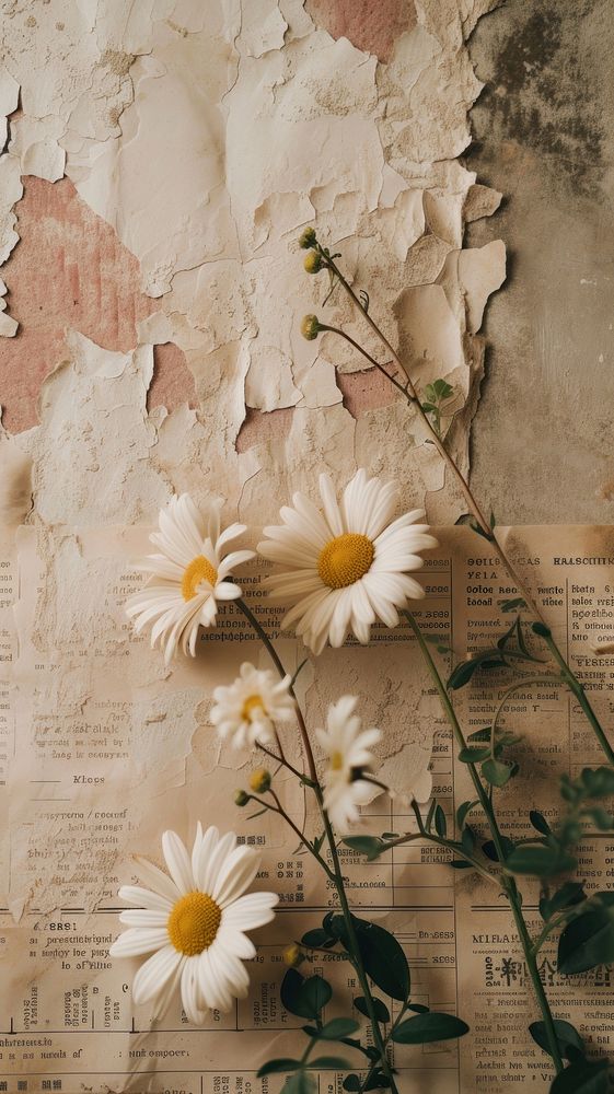 Cute wallpaper flower daisy petal.