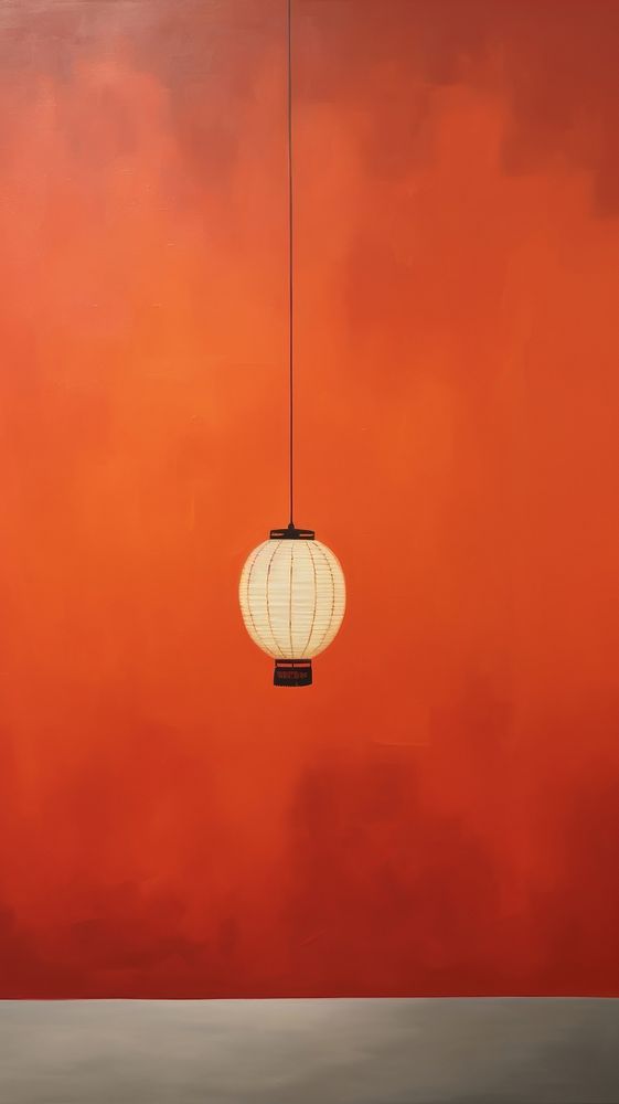 Minimal space chinese lantern lamp architecture electricity.