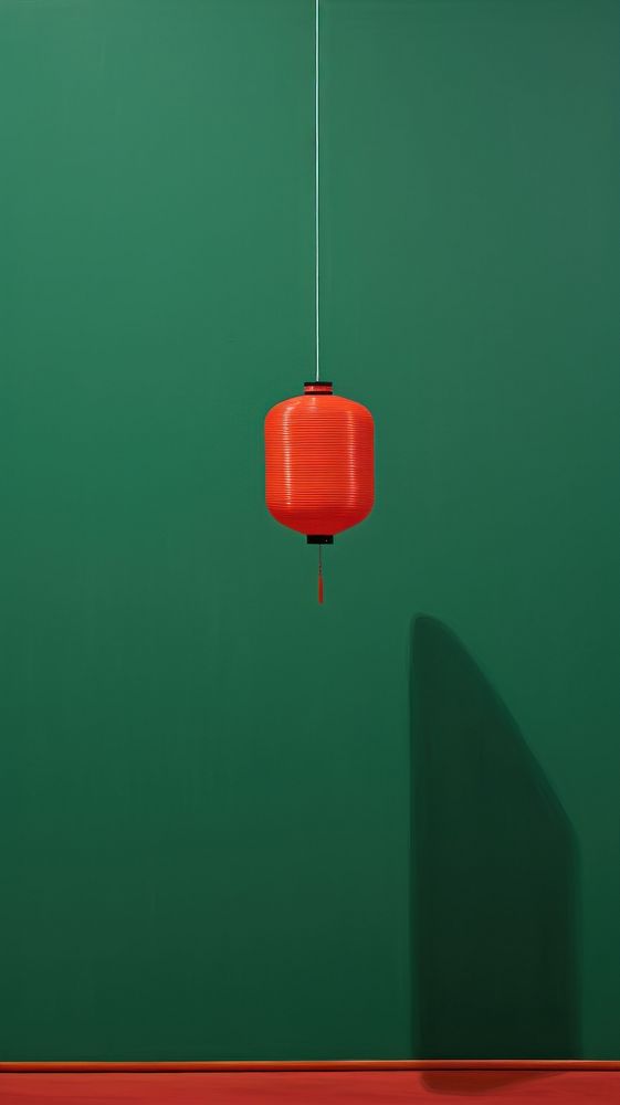Green lamp red architecture.