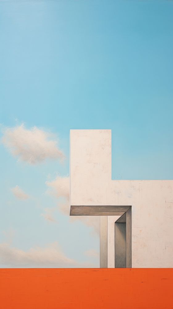 Minimal space architecture sky outdoors painting.
