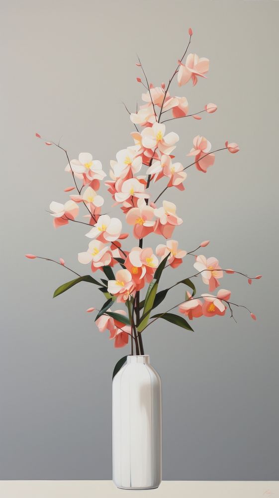 Flower plant petal vase.