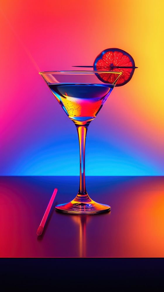 Cocktail drink glass martini.