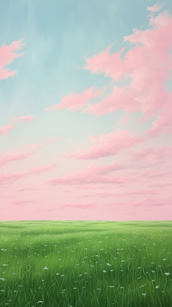 Minimal space green meadow sky backgrounds outdoors.