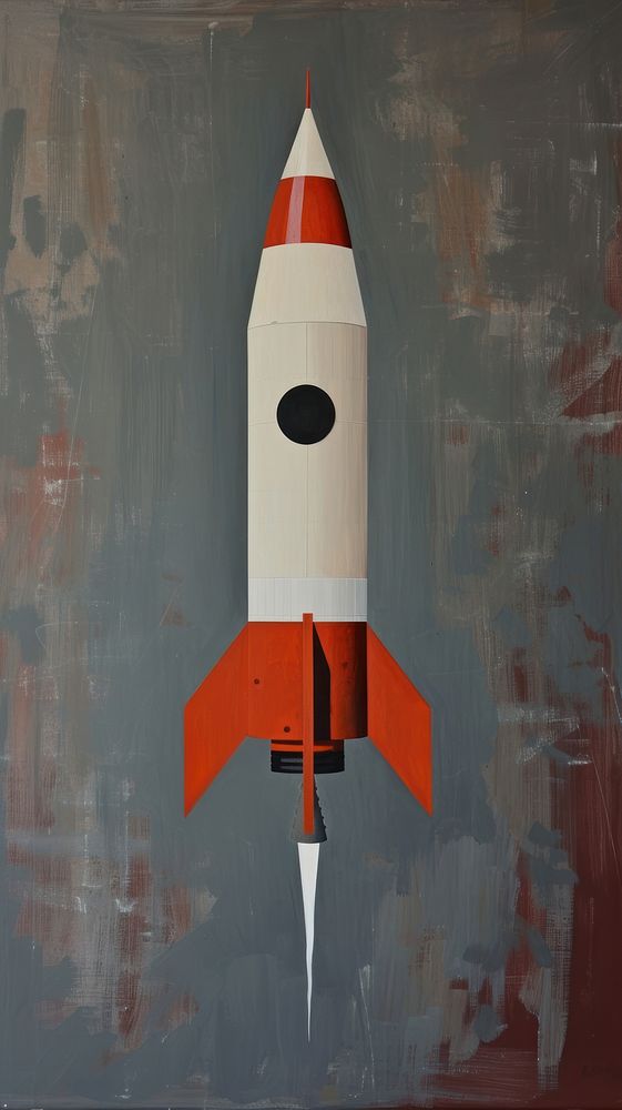 Minimal space fast Rocket rocket painting missile.