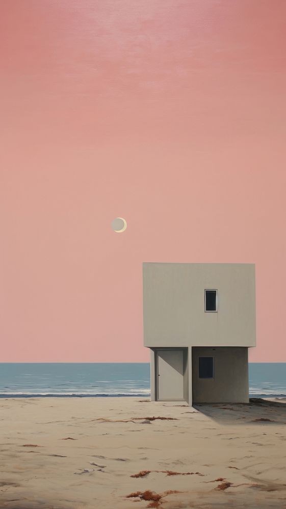 Minimal space home beach architecture building.