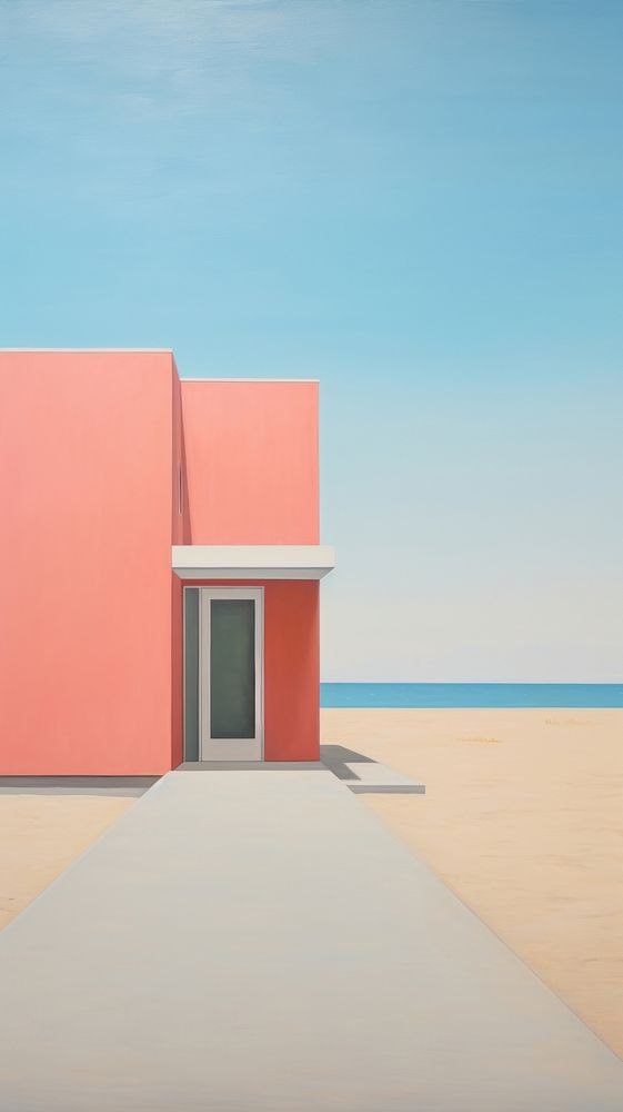 Minimal space home beach architecture building.