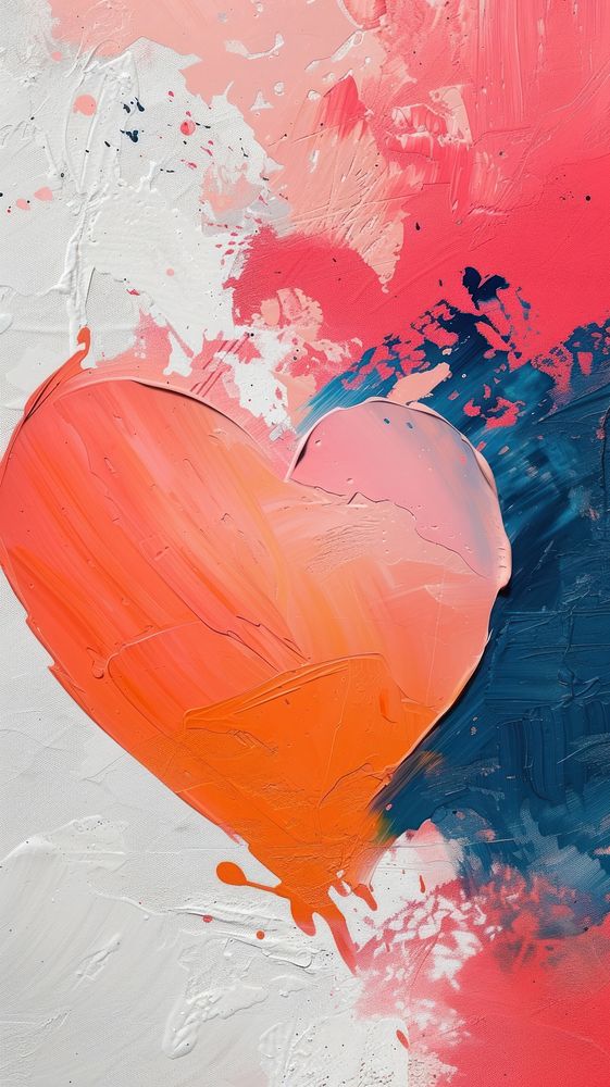 Minimal space heart abstract paint painting backgrounds creativity.