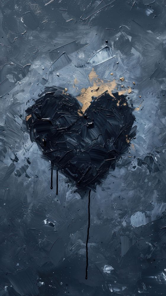 Minimal space heart abstract paint backgrounds creativity darkness.