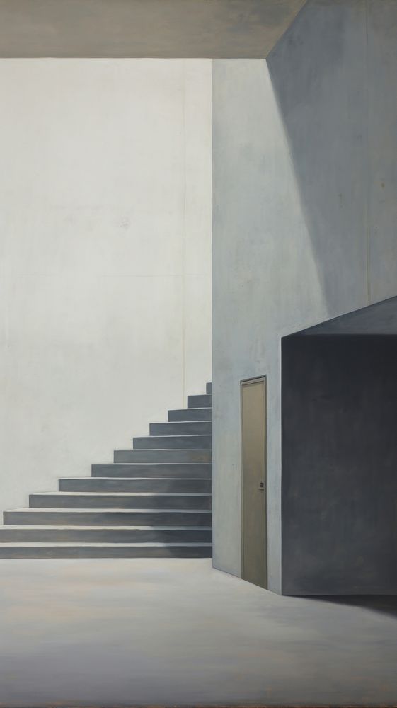 Minimal space louvre architecture staircase | Premium Photo ...