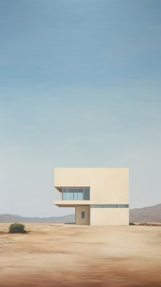 Minimal space modern architecture desert building outdoors.