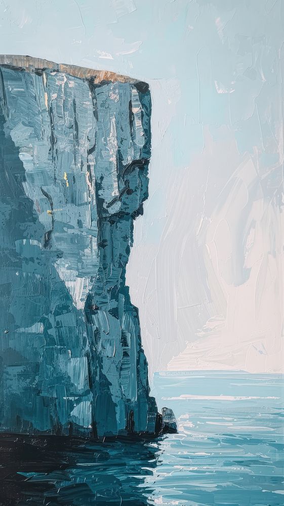 Minimal space sea cliff outdoors painting nature.