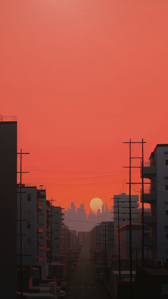 Minimal space sunset city architecture outdoors building.